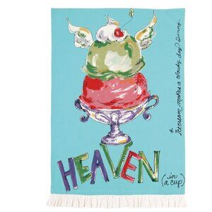 Julia Junkin Ice Cream Heaven Kitchen Towel, Blue